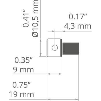Endkappe PIKO-O  mit Stromversorgung für 12V/24V